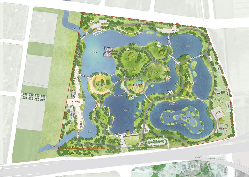 南京江北新化濕地公園土工膜土工布防水毯應用工程案例